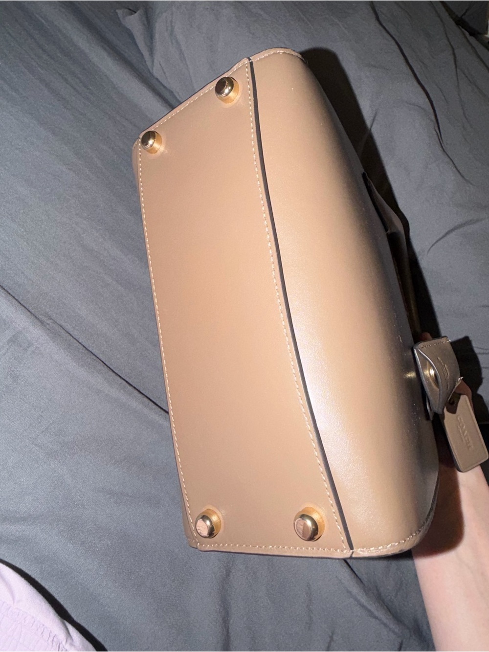 COACH Brown Leather Mini Satchel with Tag Accents - Picture 7 of 7